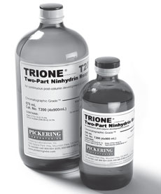 Two bottles of Trione -- different sizes